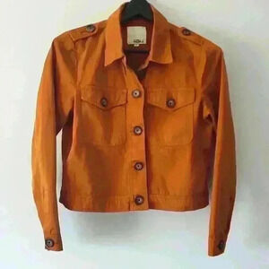 People burnt orange cotton jacket  size xs